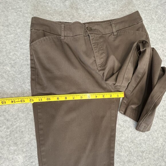 ST JOHNS BAY Womens Sz 10 Capri Pants Brown Stretch Cotton Light Midweight - Picture 6 of 11